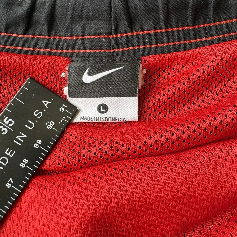 Vintage 2000s Nike Swim Shorts Mens Large Red Boardshorts Trunks Y2K Beach